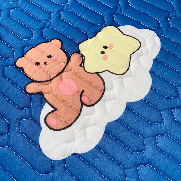 91家纺网 家纺一手货源 找家纺 小虾米 2022新款可定制凉感丝0.4乳胶凉席床笠三件套 星空女孩