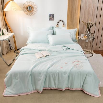 91家纺网 家纺一手货源 找家纺 （总）芃成家纺 2022新款水洗天丝绣花夏被子被芯