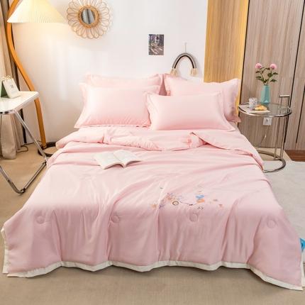 91家纺网 家纺一手货源 找家纺 （总）芃成家纺 2022新款水洗天丝绣花夏被子被芯