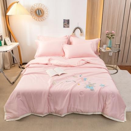 91家纺网 家纺一手货源 找家纺 （总）芃成家纺 2022新款水洗天丝绣花夏被子被芯