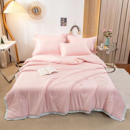 （总）芃成家纺 2022新款水洗天丝绣花夏被子被芯