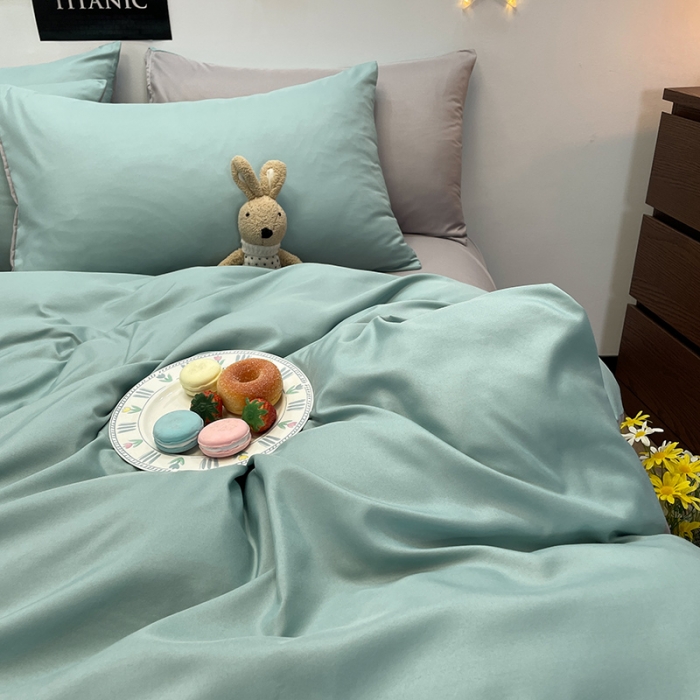 91家纺网 家纺一手货源 找家纺 赫然家纺 新款纯色磨毛系列-单被套 浅蓝+浅灰