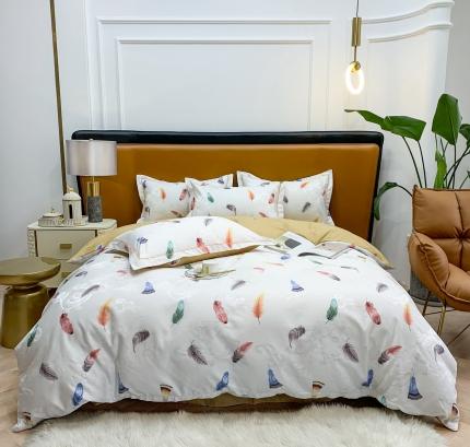 91家纺网 家纺一手货源 找家纺 名佰蕙家纺 2024新款珍丝大提花全棉四件套 羽皇