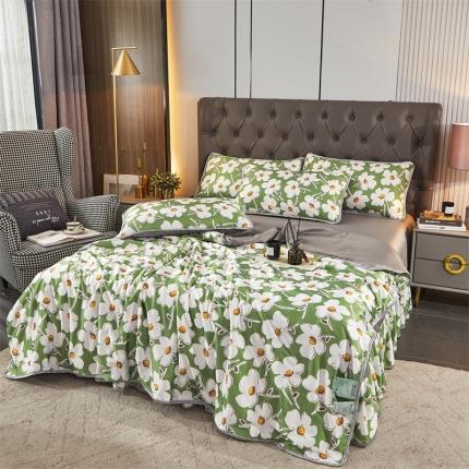 铠畅 2022新款天丝夏被四件套床裙 清新初夏