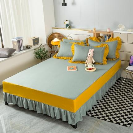 91家纺网 家纺一手货源 找家纺 （总）维娜斯 2022新款纯色单床裙