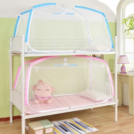 91家纺网 家纺一手货源 找家纺 2024免安装学生蒙古包上下铺宿舍蚊帐  童话