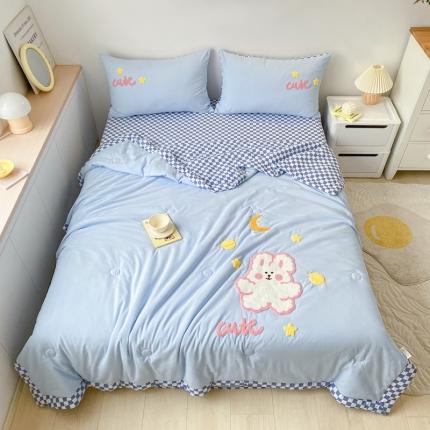 91家纺网 家纺一手货源 找家纺 （总）N先生 2024新款卡通水洗棉夏被四件套（有买家秀）