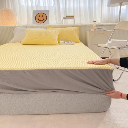 91家纺网 家纺一手货源 找家纺 (总)桃子家居 2022新A类3D魔法冰豆豆凉席三件套床裙款