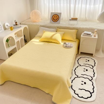 91家纺网 家纺一手货源 找家纺 (总)桃子家居 2022新A类3D魔法冰豆豆凉席三件套床裙款