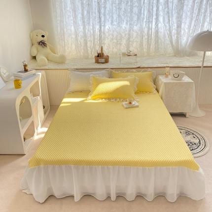 91家纺网 家纺一手货源 找家纺 (总)桃子家居 2022新A类3D魔法冰豆豆凉席三件套床单款