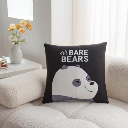 91家纺网 家纺一手货源 找家纺 博笔熊 2022新款短毛绒抱枕 熊猫先生