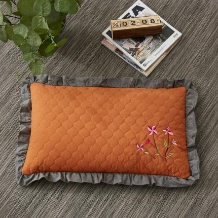 91家纺网 家纺一手货源 找家纺 （总）明星枕业 2022新款全棉砂洗刺绣荞麦枕30*50cm