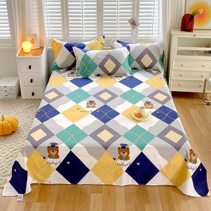 91家纺网 家纺一手货源 找家纺 （总）拾物记  2022新款A类12868全棉喷气印花系列单床单