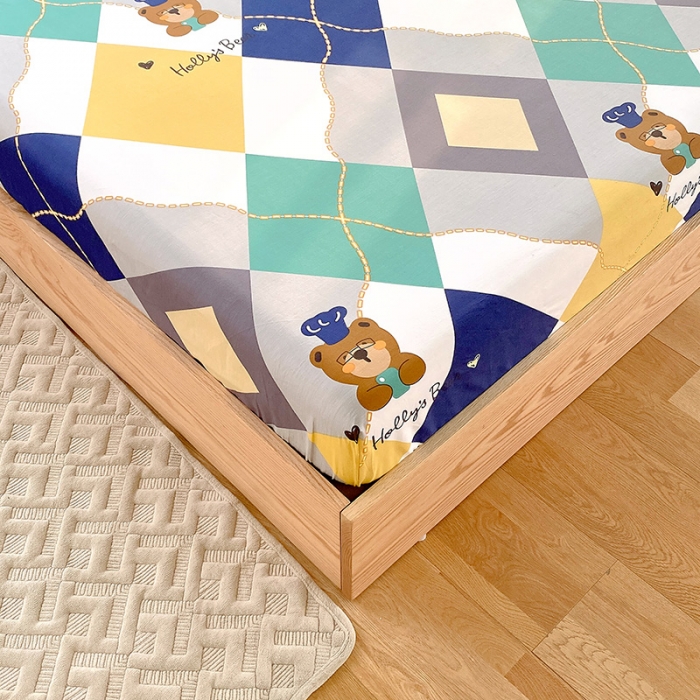 91家纺网 家纺一手货源 找家纺 拾物记  2022新款A类12868全棉喷气印花系列单床笠 爱尔威