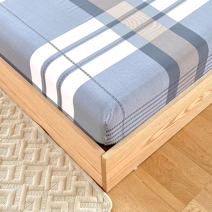 91家纺网 家纺一手货源 找家纺 拾物记  2022新款A类12868全棉喷气印花系列单床笠 汤布朗