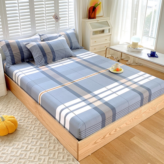 91家纺网 家纺一手货源 找家纺 拾物记  2022新款A类12868全棉喷气印花系列单床笠 汤布朗