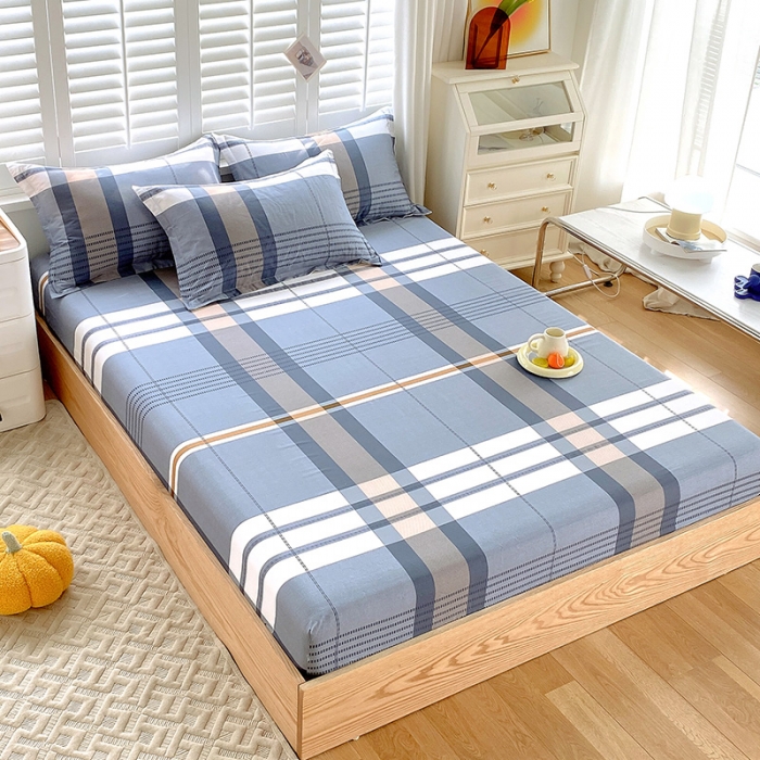 91家纺网 家纺一手货源 找家纺 拾物记  2022新款A类12868全棉喷气印花系列单床笠 汤布朗