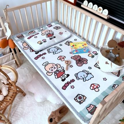 JUICY 橘滋家纺 2022新款婴幼儿A类凉席两件套 美食家