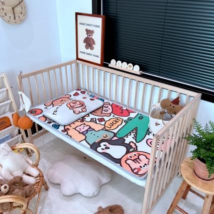 JUICY 橘滋家纺 2022新款婴幼儿A类凉席两件套 萌宠派对