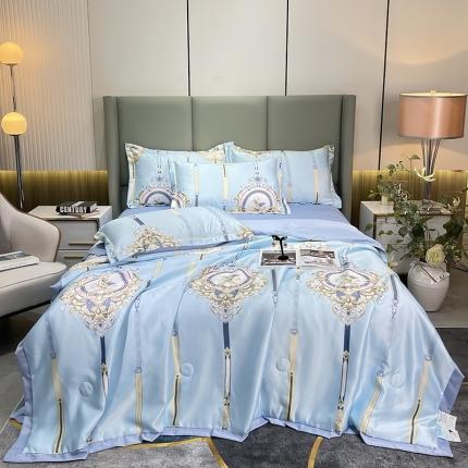 91家纺网 家纺一手货源 找家纺 铠畅 2022新款床单款夏被四件套 欧式经典