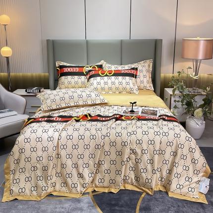 91家纺网 家纺一手货源 找家纺 铠畅 2022新款床单款夏被四件套 时尚之都