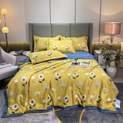 91家纺网 家纺一手货源 找家纺 铠畅 2022新款床单款夏被四件套 阳光生活