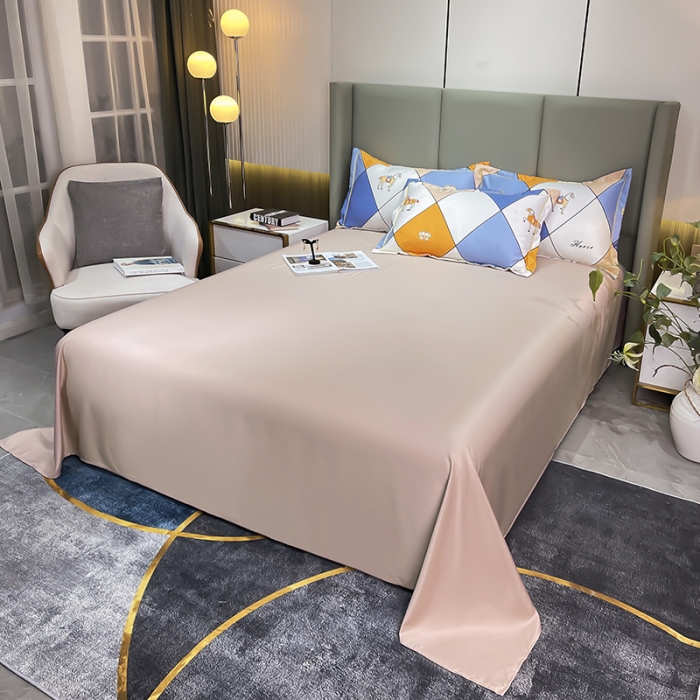 91家纺网 家纺一手货源 找家纺 铠畅 2022新款床单款夏被四件套 彩格骏马