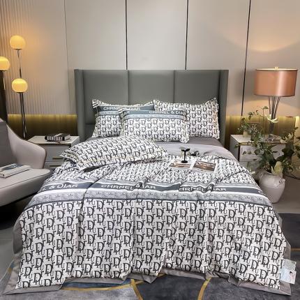 铠畅 2022新款床单款夏被四件套 风尚之约