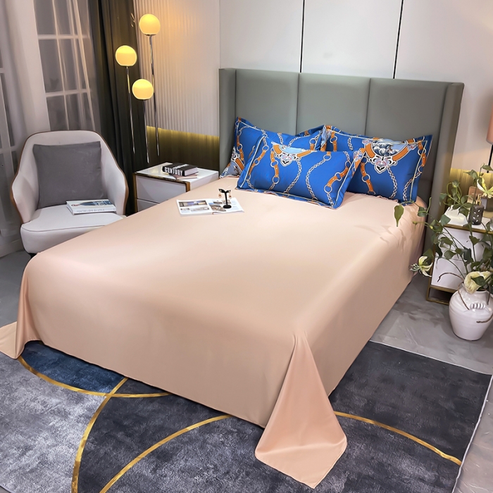 91家纺网 家纺一手货源 找家纺 铠畅 2022新款床单款夏被四件套 蓝色狂野