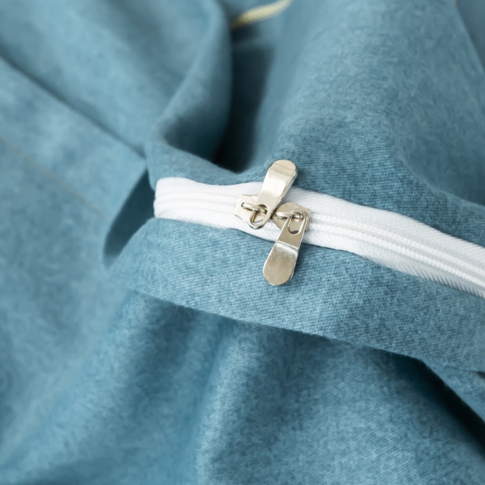 91家纺网 家纺一手货源 找家纺 优姿家纺 2022新款全棉磨毛绣花四件套 枫叶-孔雀蓝