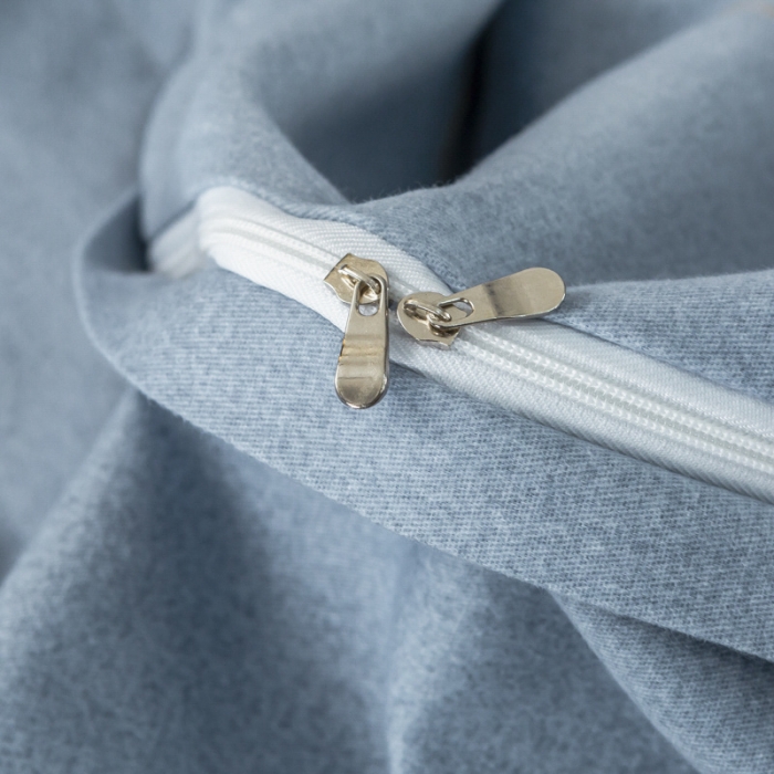 91家纺网 家纺一手货源 找家纺 优姿家纺 2022新款全棉磨毛绣花四件套 枫叶-蓝灰