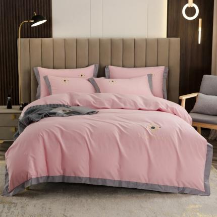 91家纺网 家纺一手货源 找家纺 (总) 优姿家纺 2022新款100S长绒棉宽边绣花四件套