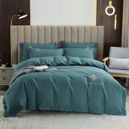 91家纺网 家纺一手货源 找家纺 (总) 优姿家纺 2022新款100S长绒棉宽边绣花四件套