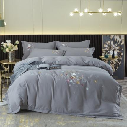 91家纺网 家纺一手货源 找家纺 (总) 优姿家纺 2022新款100S长绒棉宽边绣花四件套