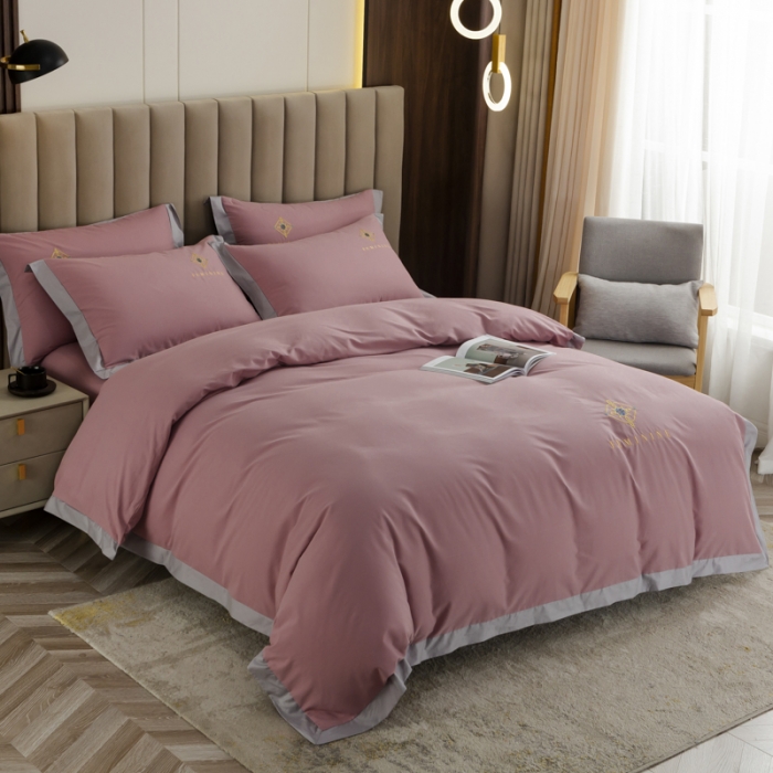 91家纺网 家纺一手货源 找家纺 (总) 优姿家纺 2022新款100S长绒棉宽边绣花四件套