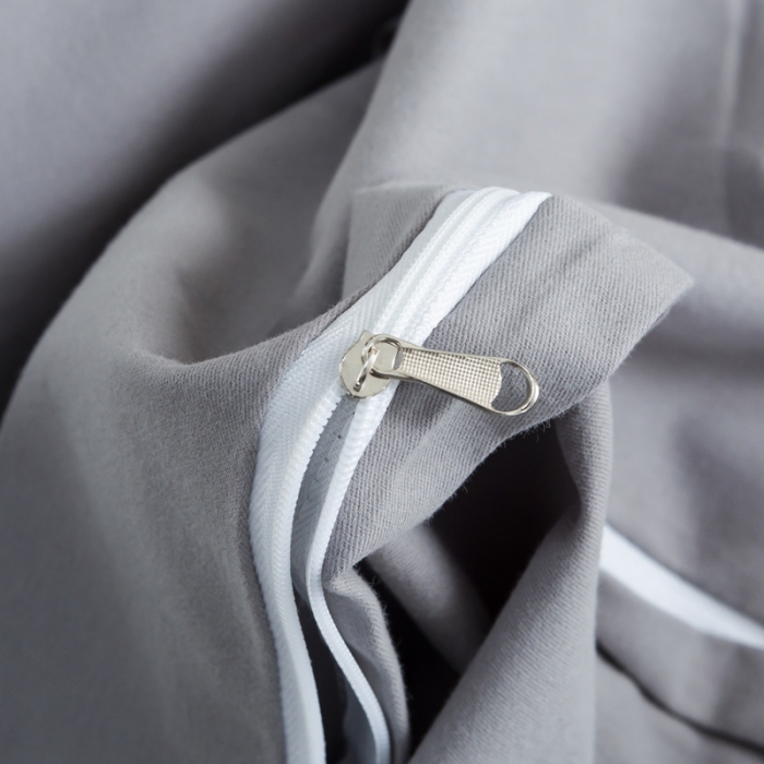 91家纺网 家纺一手货源 找家纺 优姿 2022新款100S长绒棉宽边绣花四件套爱之永恒-灰色