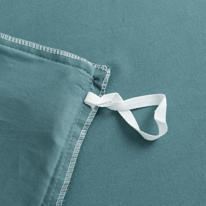 91家纺网 家纺一手货源 找家纺 优姿 2022新款100S长绒棉宽边绣花四件套爱之永恒孔雀蓝