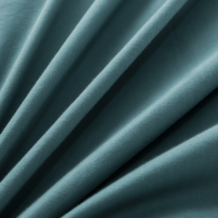 91家纺网 家纺一手货源 找家纺 优姿 2022新款100S长绒棉宽边绣花四件套爱之永恒孔雀蓝