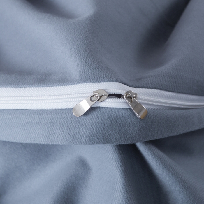 91家纺网 家纺一手货源 找家纺 优姿 2022新款100S长绒棉宽边绣花四件套 蝶恋花-蓝灰