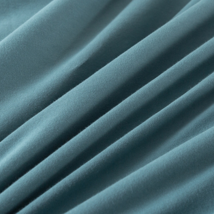 91家纺网 家纺一手货源 找家纺 优姿2022新款100S长绒棉宽边绣花四件套似锦年华-孔雀蓝