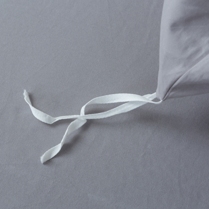 91家纺网 家纺一手货源 找家纺 优姿2022新款100S长绒棉宽边绣花四件套 一路有你-灰色