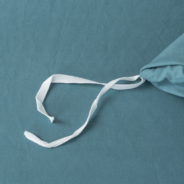 91家纺网 家纺一手货源 找家纺 优姿2022新款100S长绒棉宽边绣花四件套一路有你-孔雀蓝