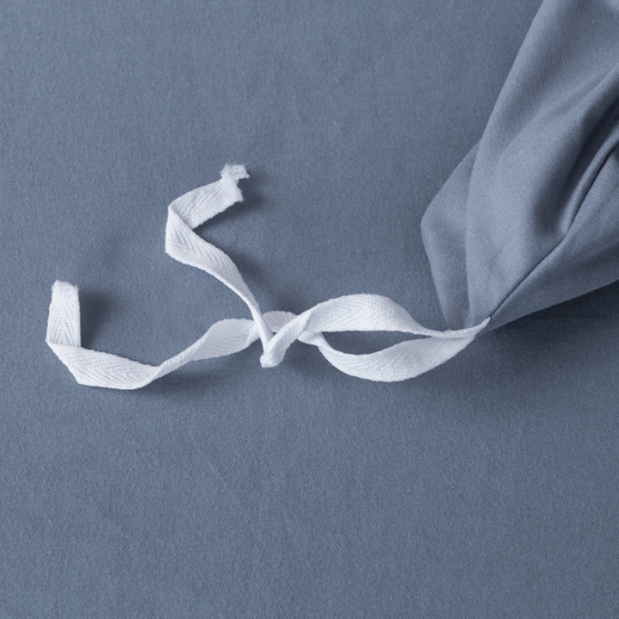 91家纺网 家纺一手货源 找家纺 优姿2022新款100S长绒棉宽边绣花四件套 一路有你-蓝灰