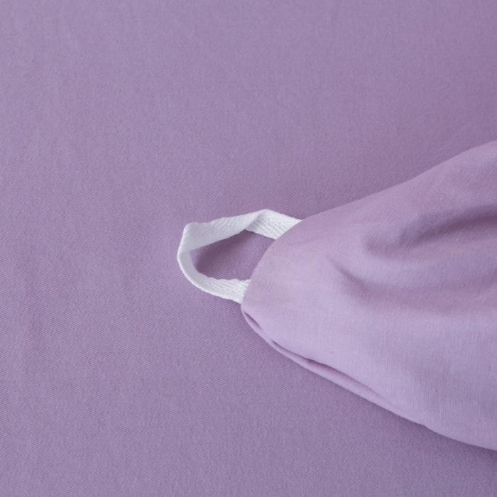 91家纺网 家纺一手货源 找家纺 优姿 2022新款100S长绒棉宽边绣花四件套一路有你-紫色