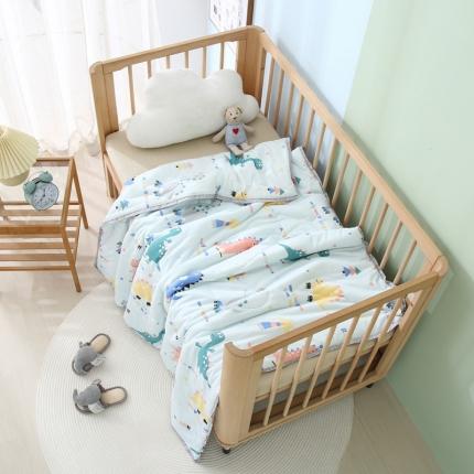 91家纺网 家纺一手货源 找家纺 喜多兔 2022新款针织棉幼儿园夏凉空调被 小恐龙斑斑同学