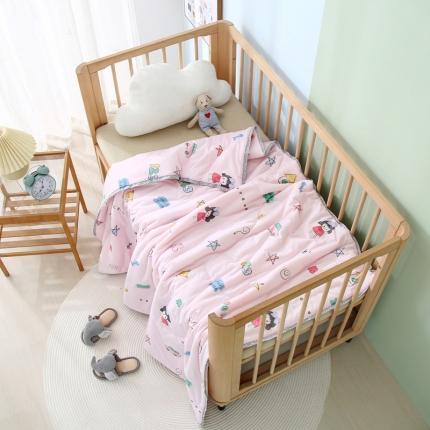 91家纺网 家纺一手货源 找家纺 喜多兔 2022新款针织棉幼儿园夏凉空调被 小女孩妮妮同学