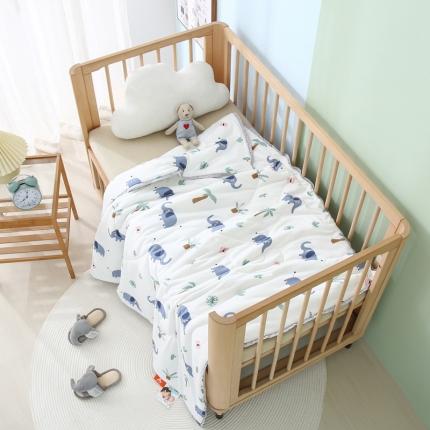 91家纺网 家纺一手货源 找家纺 喜多兔 2022新款针织棉幼儿园夏凉空调被 小象笨笨同学