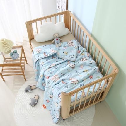 91家纺网 家纺一手货源 找家纺 喜多兔 2022新款针织棉幼儿园夏凉空调被 小熊乐乐同学