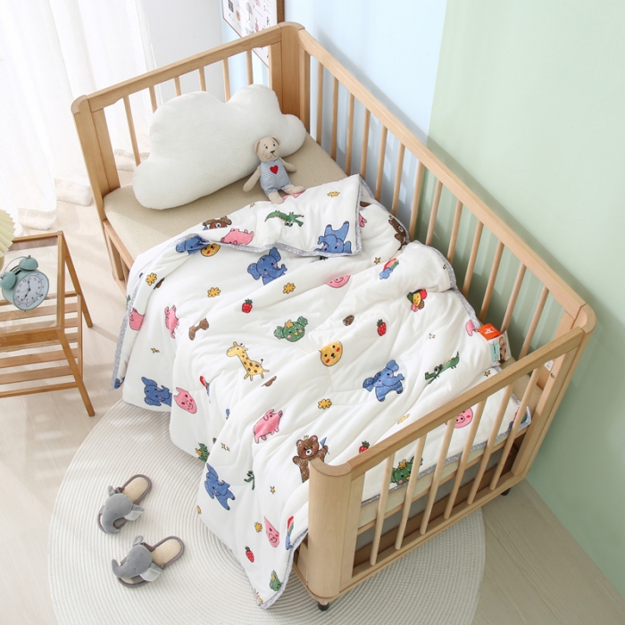 91家纺网 家纺一手货源 找家纺 (总）喜多兔 2022新款针织棉幼儿园夏凉空调被