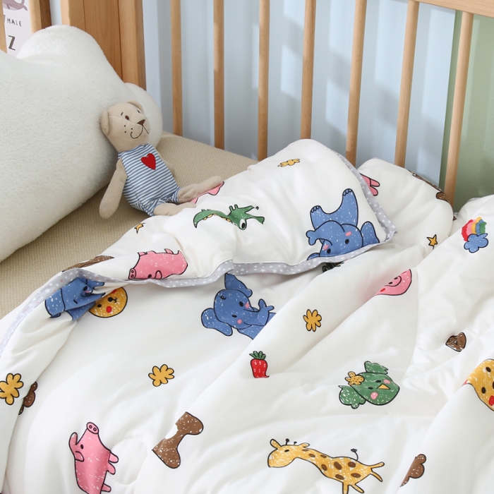 91家纺网 家纺一手货源 找家纺 (总）喜多兔 2022新款针织棉幼儿园夏凉空调被